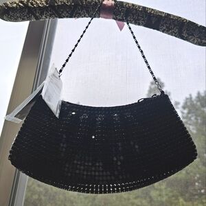 Shimmery Black Wristlet